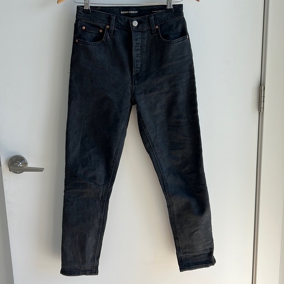 Denim Forum Yoko high rise slim black denim - Picture 1 of 5